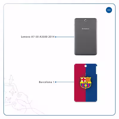 برچسب پوششی ماهوت مدل Barcelona مناسب برای تبلت لنوو A7-50 A3500 2014