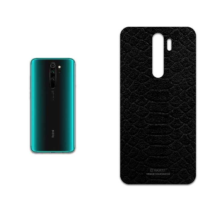 برچسب پوششی ماهوت مدل Black-Snake-Leather مناسب برای گوشی موبایل شیائومی Redmi Note 8 Pro