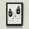 تابلو مدل مینیمال Hand face کدS1612-b