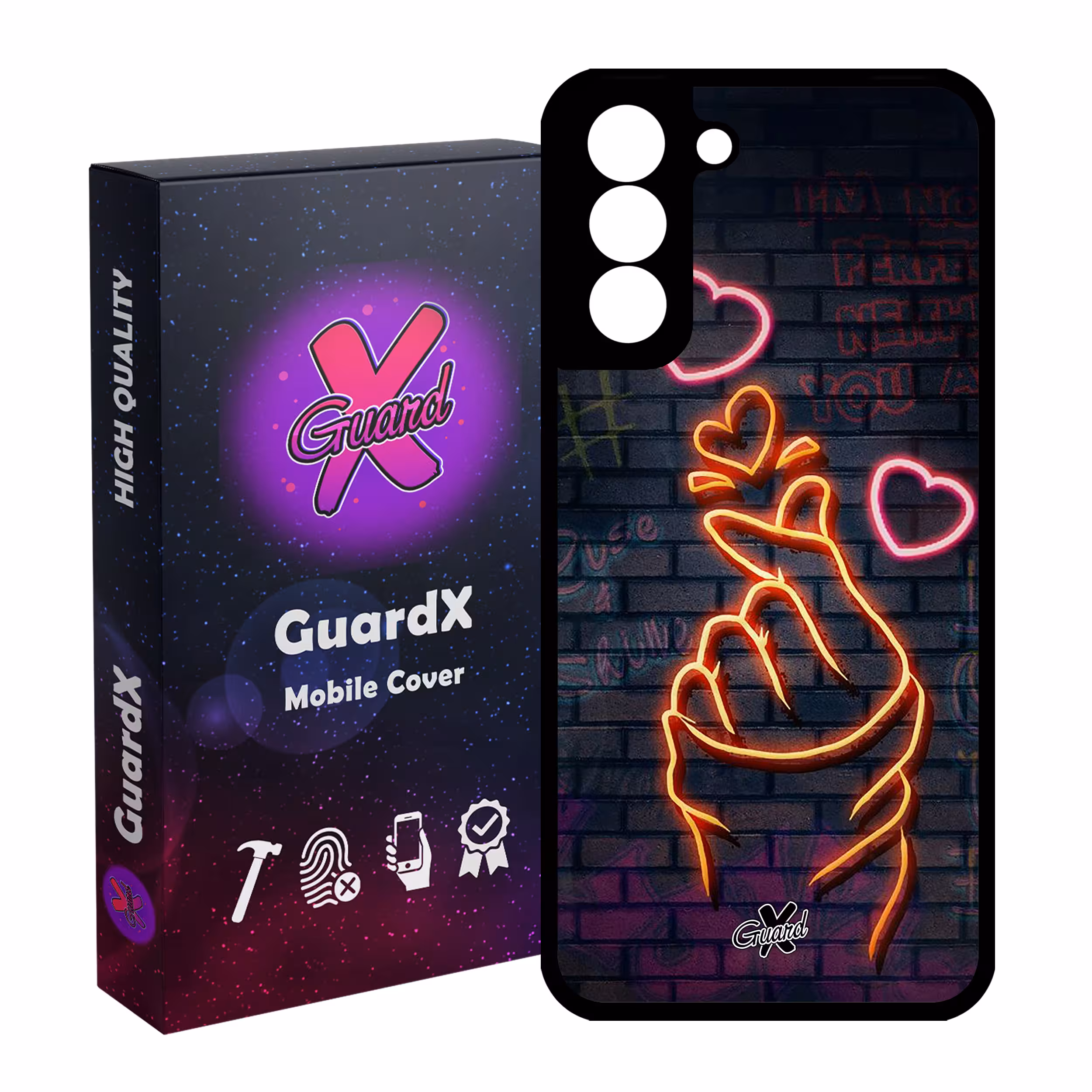 کاور گارد ایکس طرح Love مدل Glass10022 مناسب برای گوشی موبایل سامسونگ Galaxy S21 FE