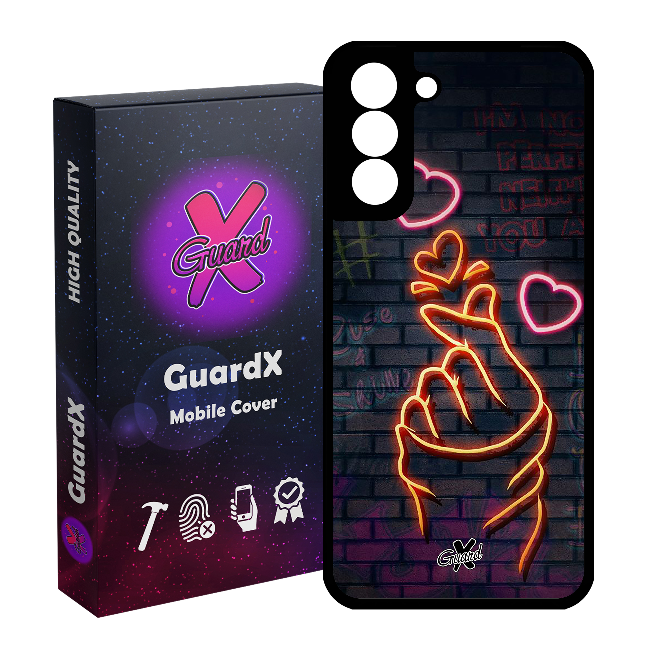 کاور گارد ایکس طرح Love مدل Glass10022 مناسب برای گوشی موبایل سامسونگ Galaxy S21 FE