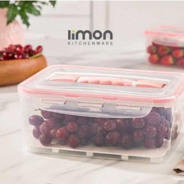 ظرف فریزری و نگهدارنده ظرفیت 4.5 لیتری مستطیلی دسته دار لیمون (limon)