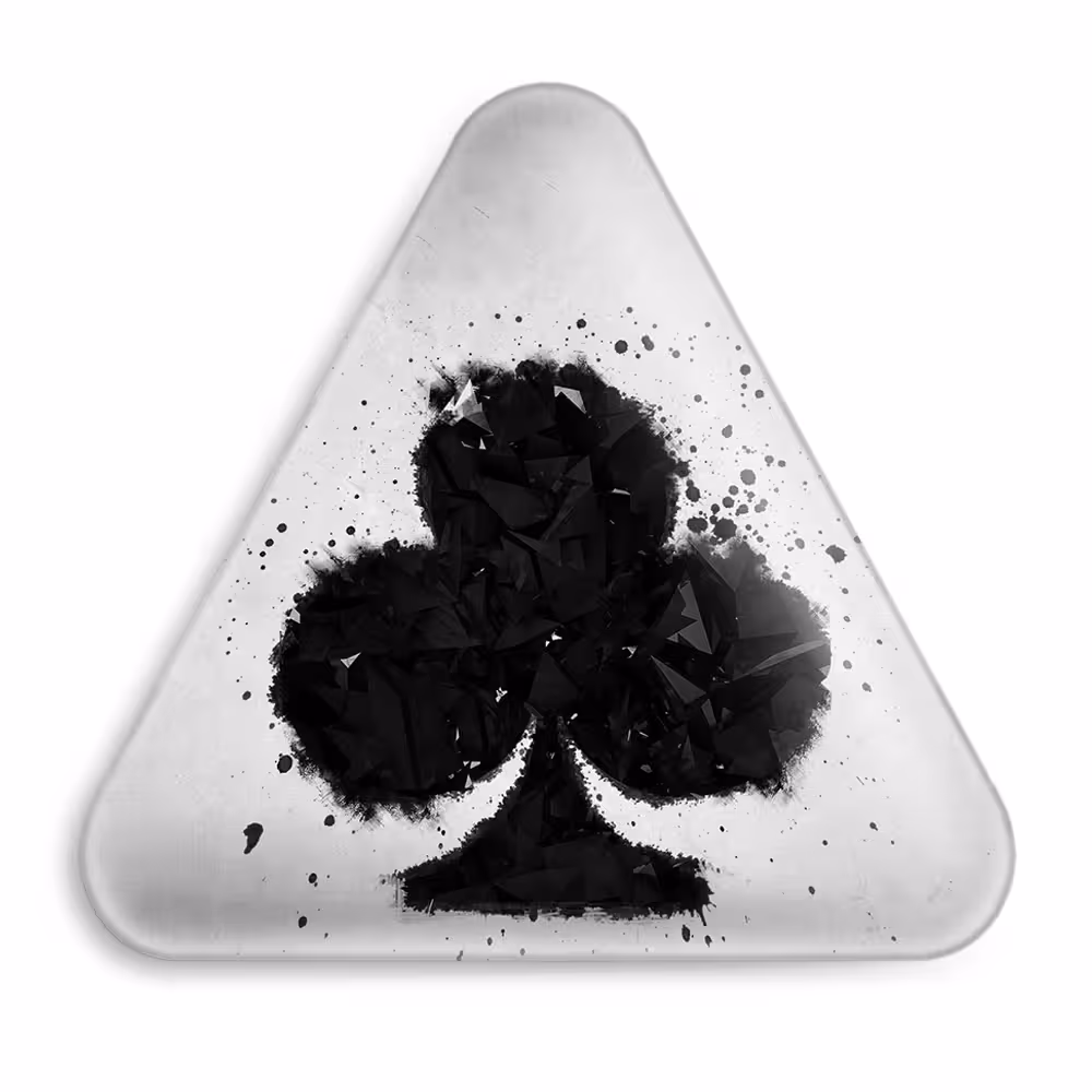 پیکسل خندالو طرح شبدر سیاه انیمه بلک کلاور Black Clover مدل مثلثی کد 11734