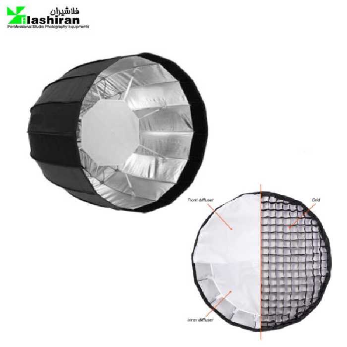 سافت پارابولیک پرتابل با گرید در ابعاد 120 cm عمق 80 cm