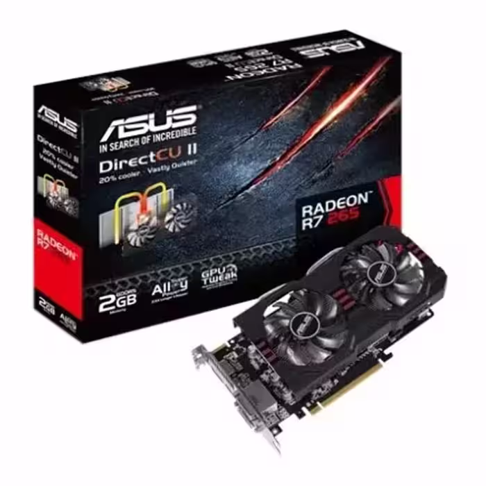 کارت گرافیک ایسوس R7 265 DCII 2GB GDDR5