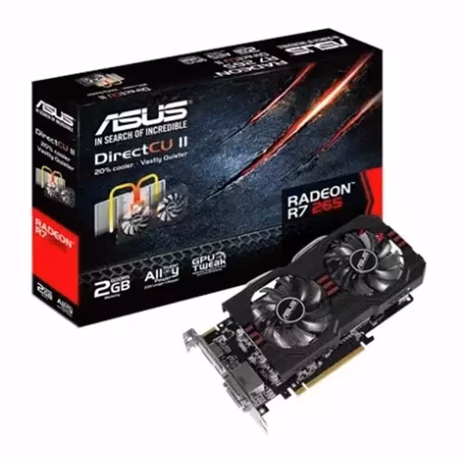 کارت گرافیک ایسوس R7 265 DCII 2GB GDDR5