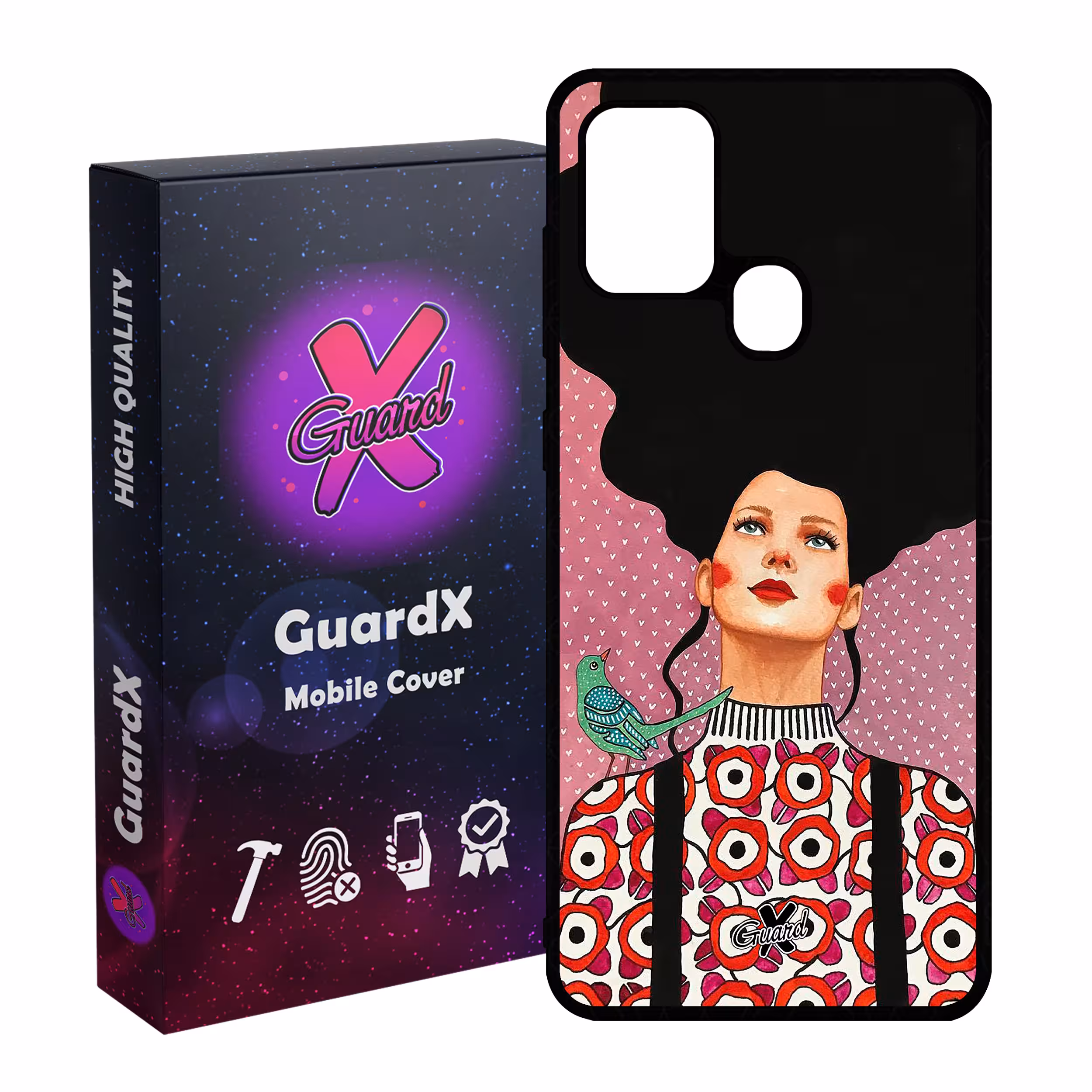 کاور گارد ایکس طرح دختر مدل Glass10139 مناسب برای گوشی موبایل سامسونگ Galaxy A21s