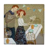 کاشی کارنیلا طرح جشن عشاق مدل لوحی کد WKB743 