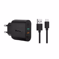 شارژر دیواری آکی مدل PA T13 به همراه کابل تبدیل microUSB