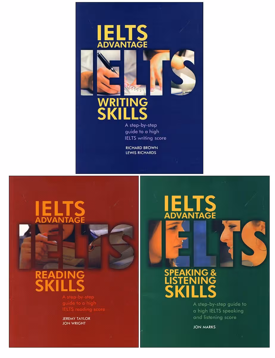 (Ielts Advantage Skills (reading  writing Speaking and Listening مجموعه سه جلدی کتاب آیلتس ادونتیج (رحلی رنگی)