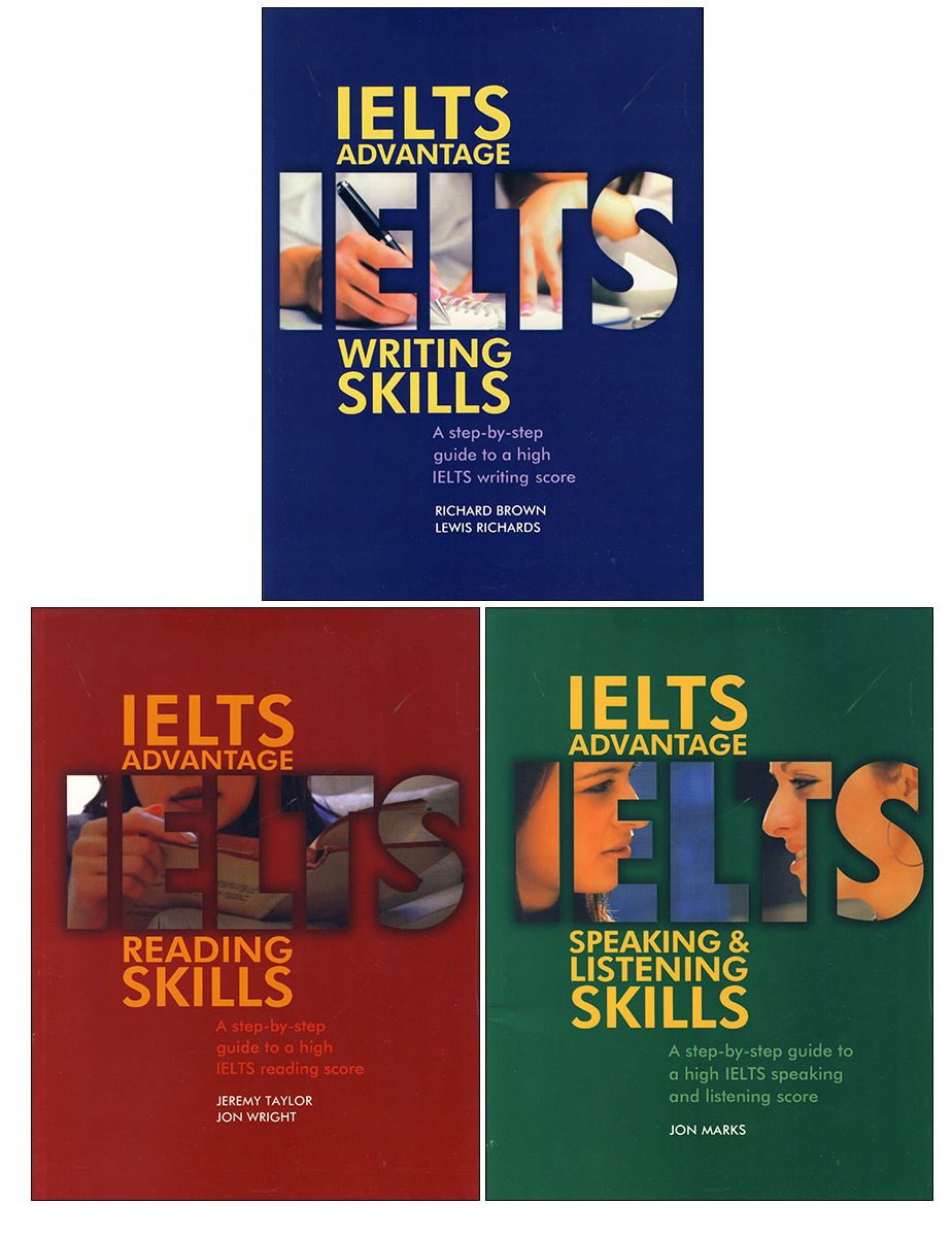 (Ielts Advantage Skills (reading writing Speaking and Listening مجموعه سه جلدی کتاب آیلتس ادونتیج (رحلی رنگی)