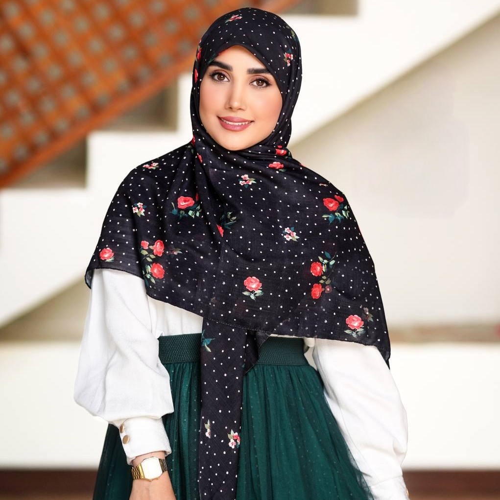 روسری سوپر نخ طرح ملینا ( کد 38)