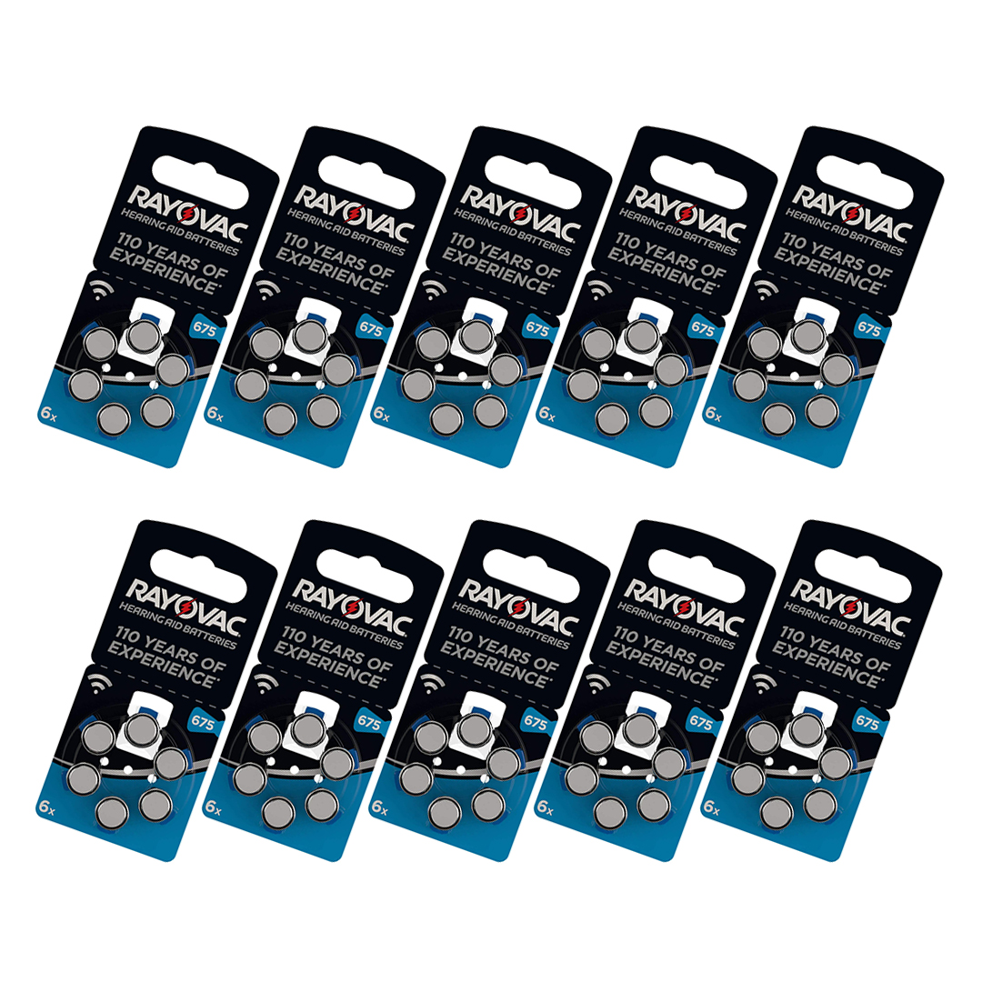 باتری سمعک ریوواک مدل 6-675 مجموعه 60 عددی