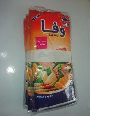 کیسه فریزر وفا مدل چسبی تقویمی پنج بسته 100 عددی