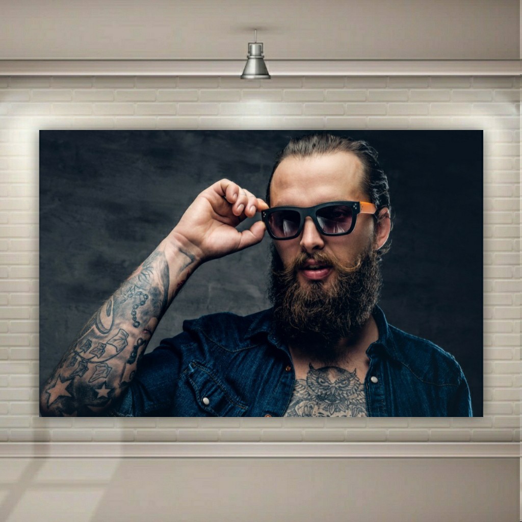 تابلو بوم طرح آرایشگاه مردانه مدل SDB2414