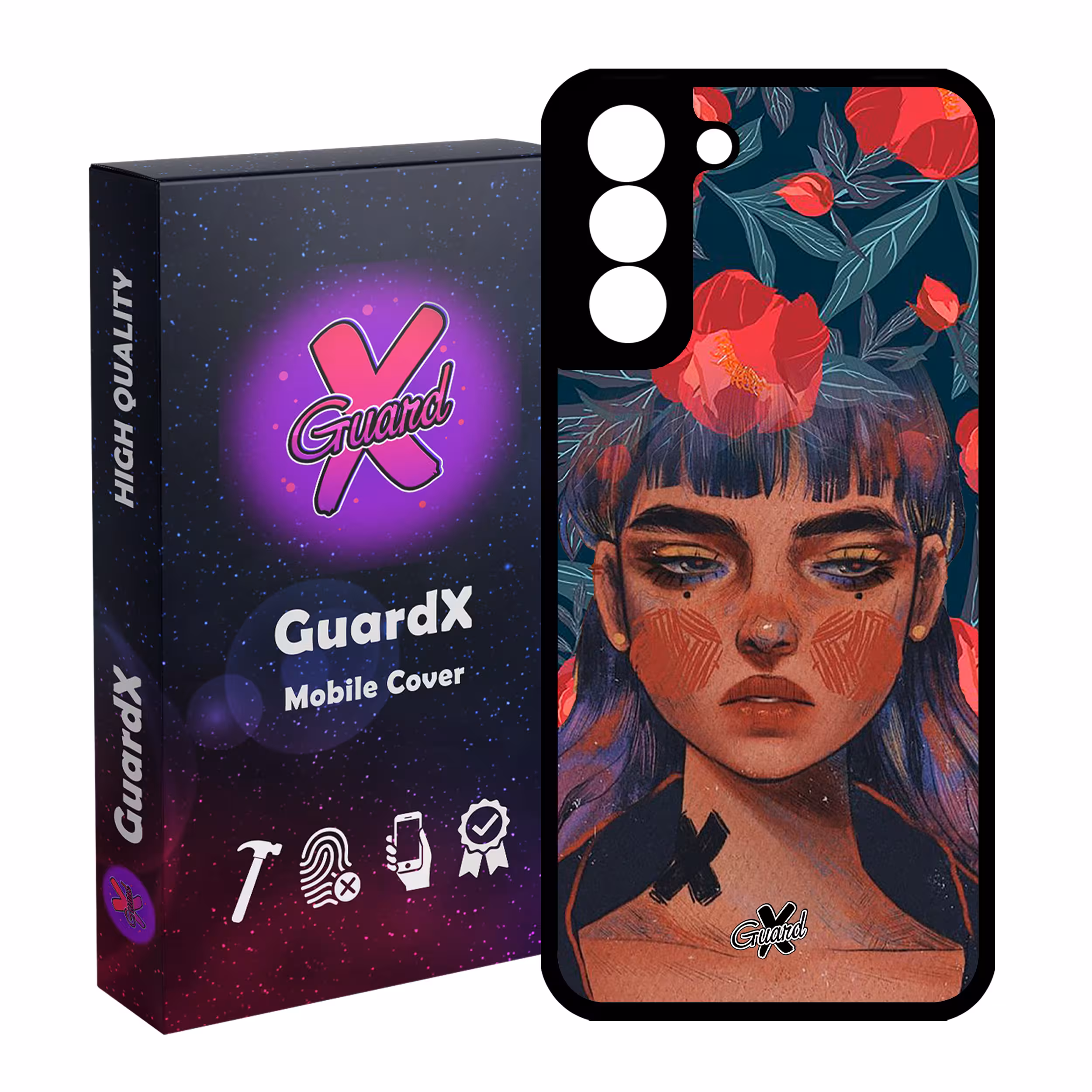 کاور گارد ایکس طرح Girl مدل Glass10334 مناسب برای گوشی موبایل سامسونگ Galaxy S21 FE