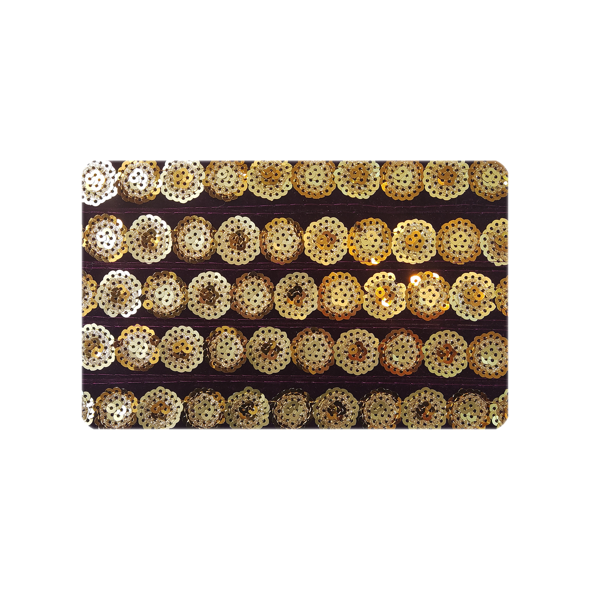 نوار یراق مدل تمام پولک گل کد B_2 طول 1 متر