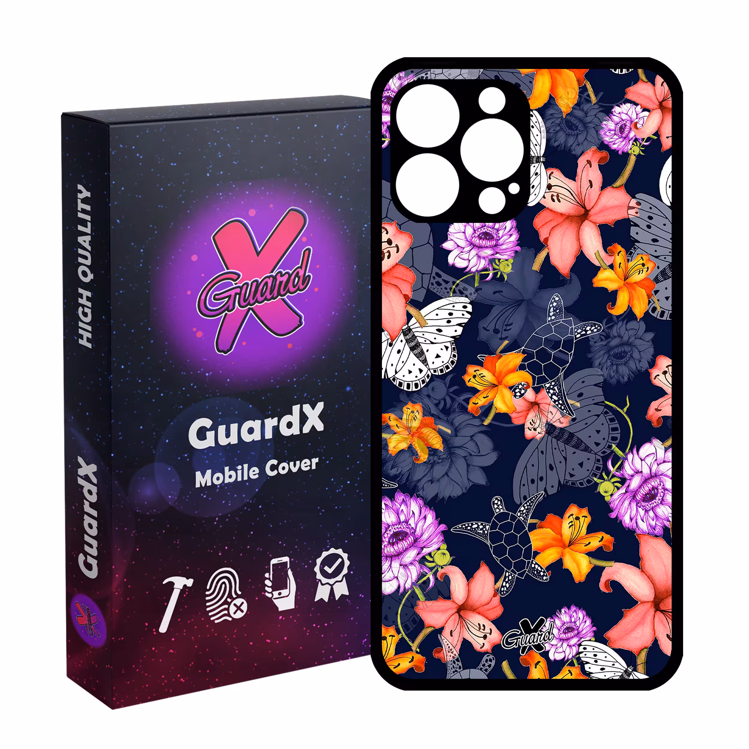 کاور گارد ایکس طرح گل مدل Glass10207 مناسب برای گوشی موبایل اپل iPhone 13 Pro Max