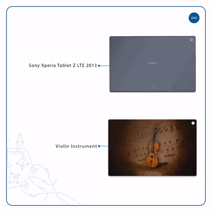 برچسب پوششی ماهوت مدل Violin-Instrument مناسب برای تبلت سونی Xperia Tablet Z LTE 2013
