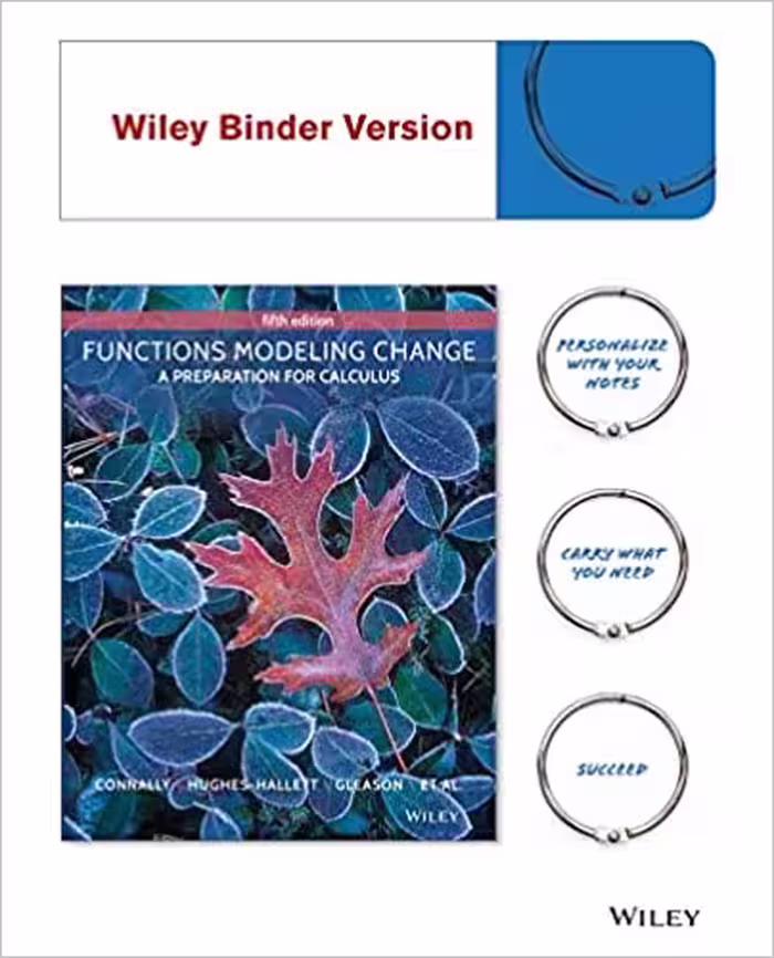 خرید و دانلود نسخه کامل کتاب Functions Modeling Change: A Preparation for Calculus (5th Edition) - PDF