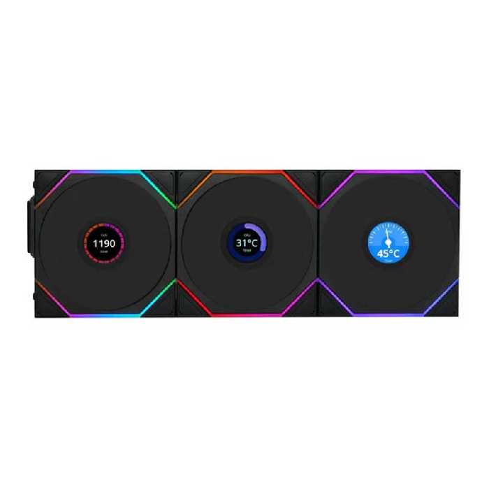 قیمت و خرید فن خنک کننده کیس لیان لی مدل UNI FAN TL120 LCD Wireless Black | یاس ارتباط