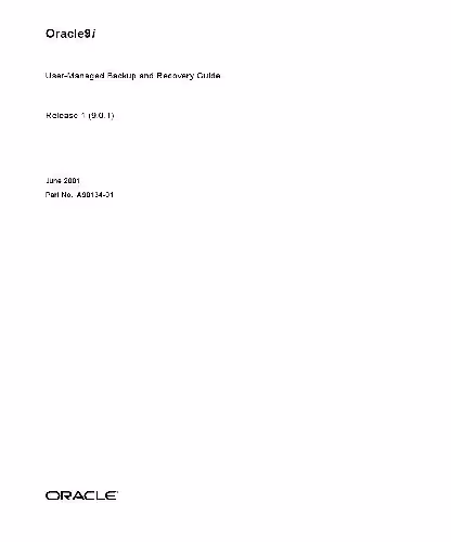 خرید و دانلود نسخه کامل کتاب Oracle 9i. User-Managed Backup and Recovery Guide