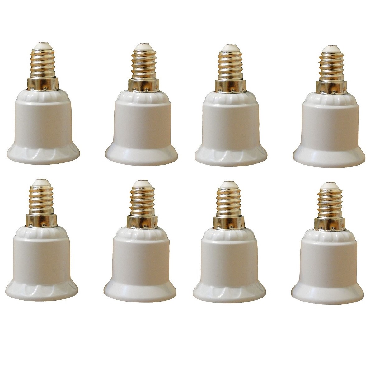 تبدیل سرپیچ لامپ E14 به E27 مدل T3 مجموعه 8 عددی