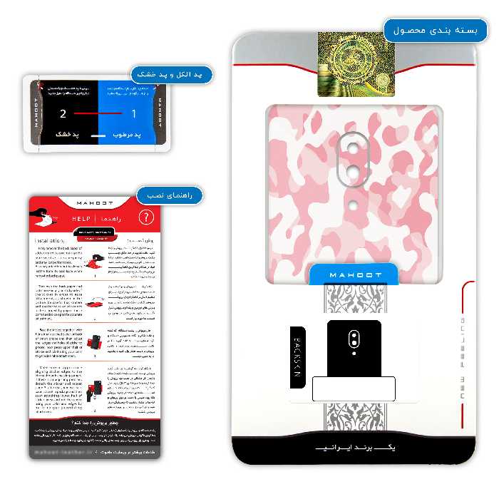 برچسب پوششی ماهوت مدل Army-Pink مناسب برای گوشی موبایل لنوو Z5 Pro