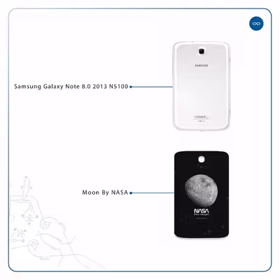 برچسب پوششی ماهوت مدل Moon-By-NASA مناسب برای تبلت سامسونگ Galaxy Note 8.0 2013 N5100