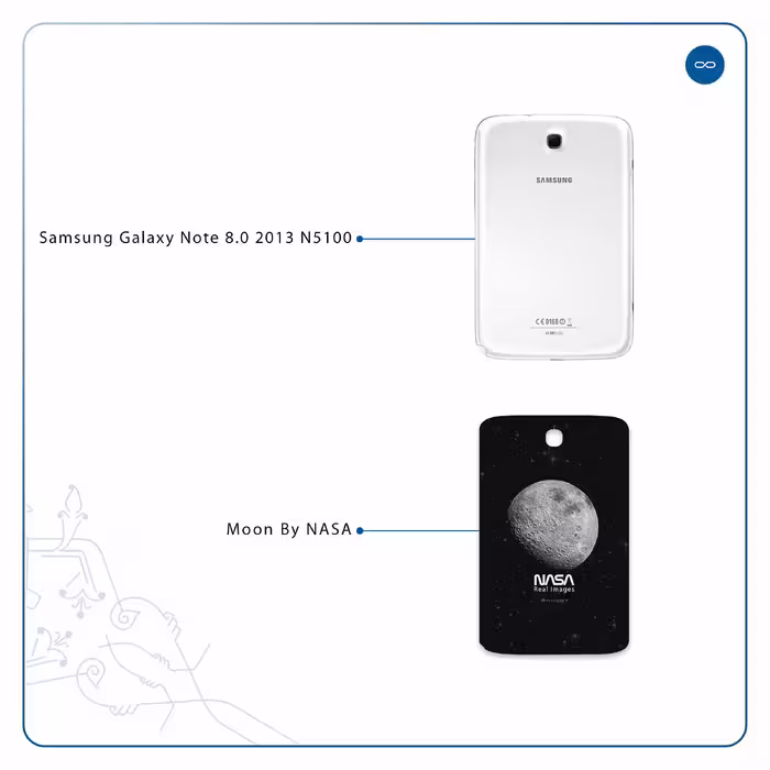 برچسب پوششی ماهوت مدل Moon-By-NASA مناسب برای تبلت سامسونگ Galaxy Note 8.0 2013 N5100