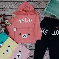 هودی و شلوار اسپرت سایز 40 و 45 مناسب 18 ماه تا 5 سال جنس دورس پنبه