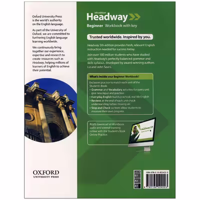 کتاب Headway Beginner اثر Liz &amp; John Soars and Jo McCaul انتشارات زبان مهر