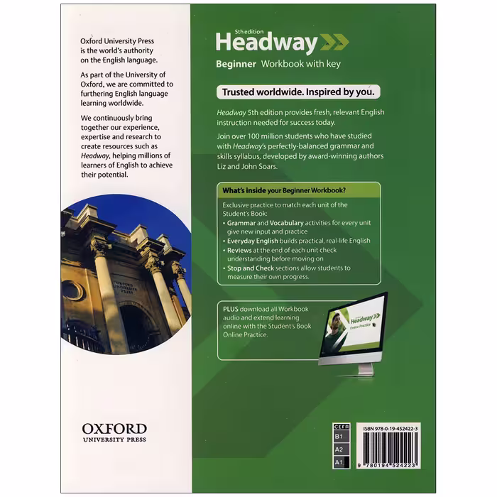 کتاب Headway Beginner اثر Liz &amp; John Soars and Jo McCaul انتشارات زبان مهر