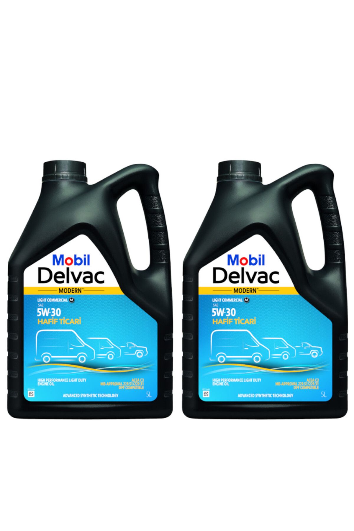 روغن و مکمل موتور DELVAC MODERN LIGHT COMMERCIAL M 5W 30 5 L موبیل اورحینال Mobil