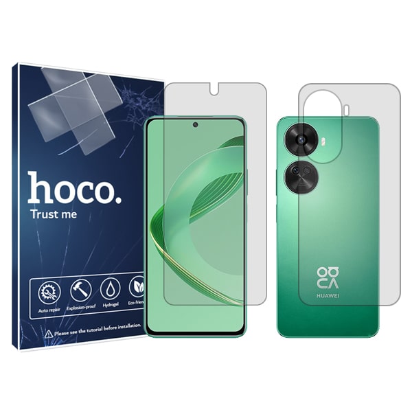 گلس صفحه نمایش و پشت گوشی هوآوی nova 11 SE مدل هیدروژلی شفاف برند هوکو کد SS