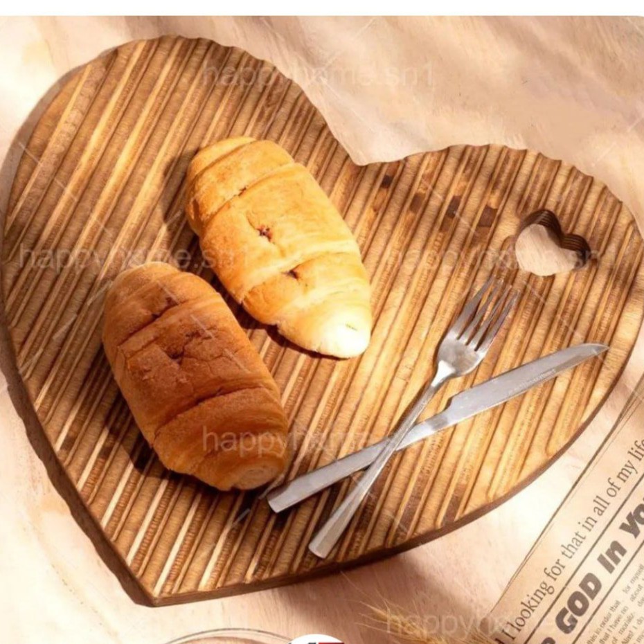 تخته سرو شیاردار چوبی مدل قلبی 