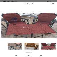 صندلی مسافرتی تاشو 9 فنره کمپینگ درجه یک رنگ گوچی دارچینی دارای 4 فوم