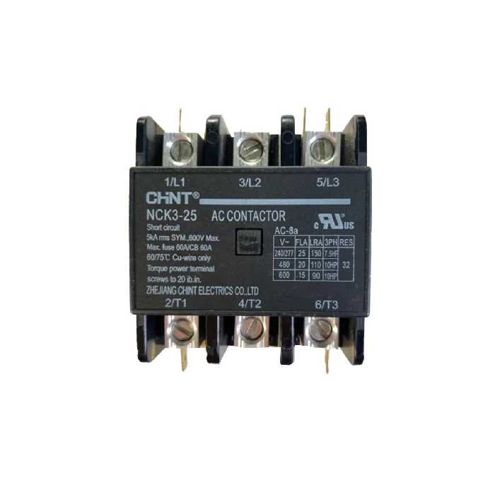 مینی کنتاکتور سه پل 32 آمپر چانت مدل NCK3-3P
