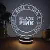چراغ خواب مدل 3D-602 طرح گروه بلک پینک BLACKPINK