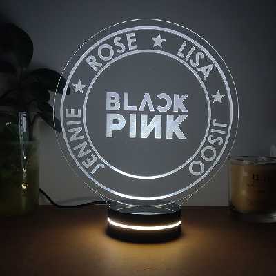 چراغ خواب مدل 3D-602 طرح گروه بلک پینک BLACKPINK