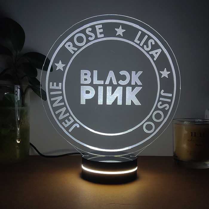 چراغ خواب مدل 3D-602 طرح گروه بلک پینک BLACKPINK