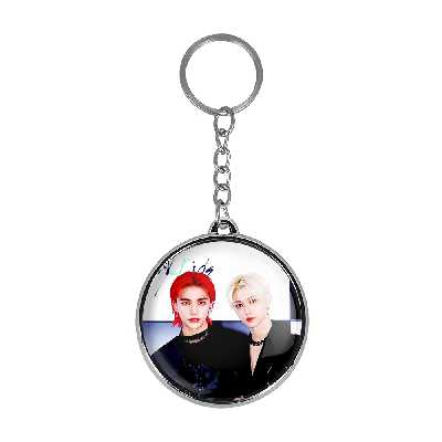 جاکلیدی خندالو طرح فلیکس و هیونجین گروه استری کیدز Stary Kids مدل دوطرفه کد 1691016903