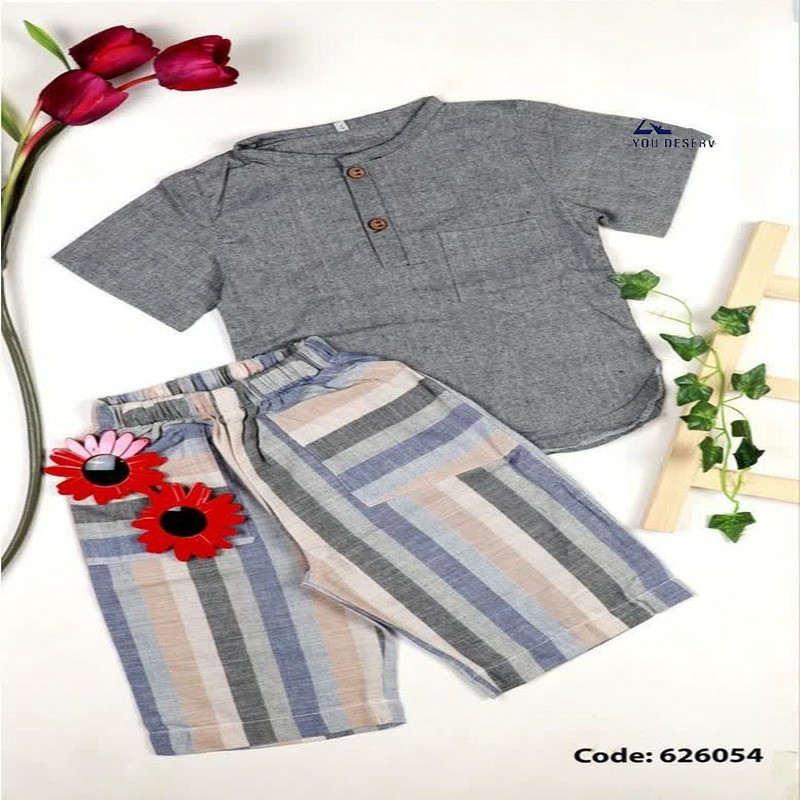 بلوز شلوارک پسرانه آستین کوتاه 