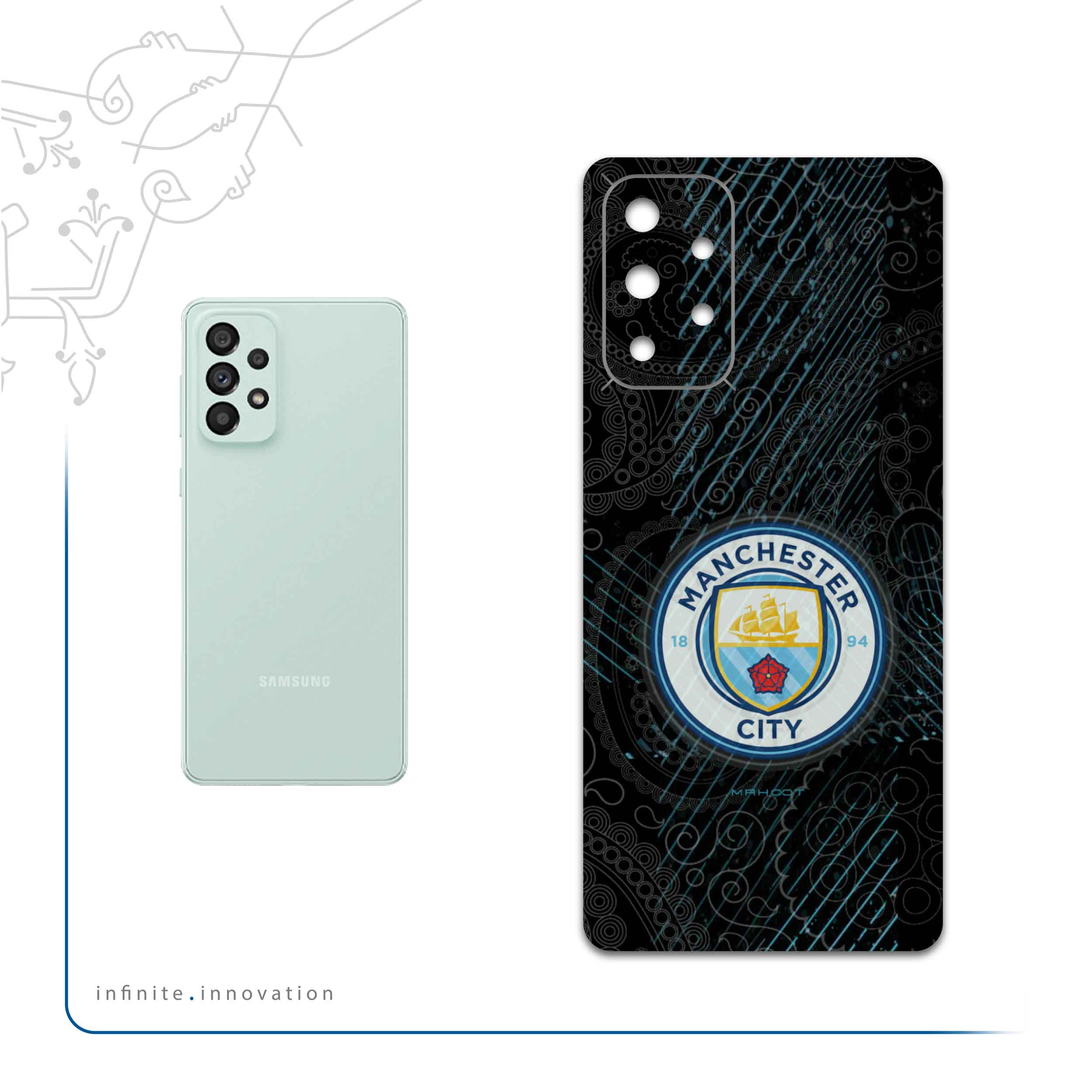 برچسب پوششی ماهوت مدل Manchester-City مناسب برای گوشی موبایل سامسونگ Galaxy A73 5G