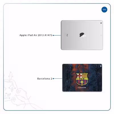 برچسب پوششی ماهوت مدل BARCELONA-2 مناسب برای تبلت اپل iPad Air 2013 A1475