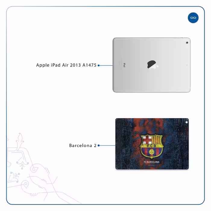برچسب پوششی ماهوت مدل BARCELONA-2 مناسب برای تبلت اپل iPad Air 2013 A1475