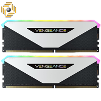 رم کورسیر VENGEANCE RGB RT White 16GB 8GB&#215;2 3200MHz CL16