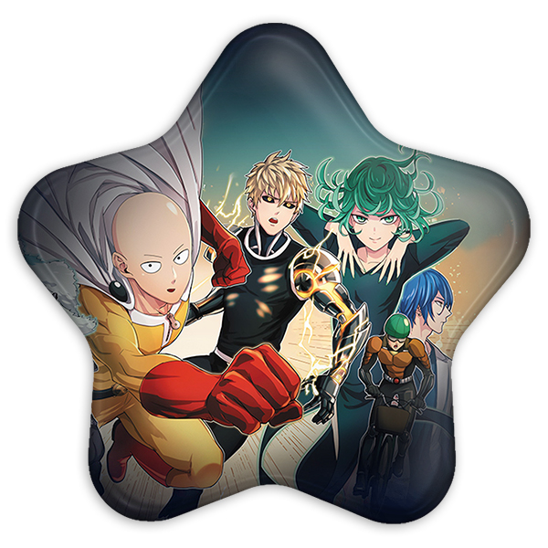 پیکسل خندالو طرح انیمه مرد تک مشتی One Punch Man مدل ستاره ای کد 10526