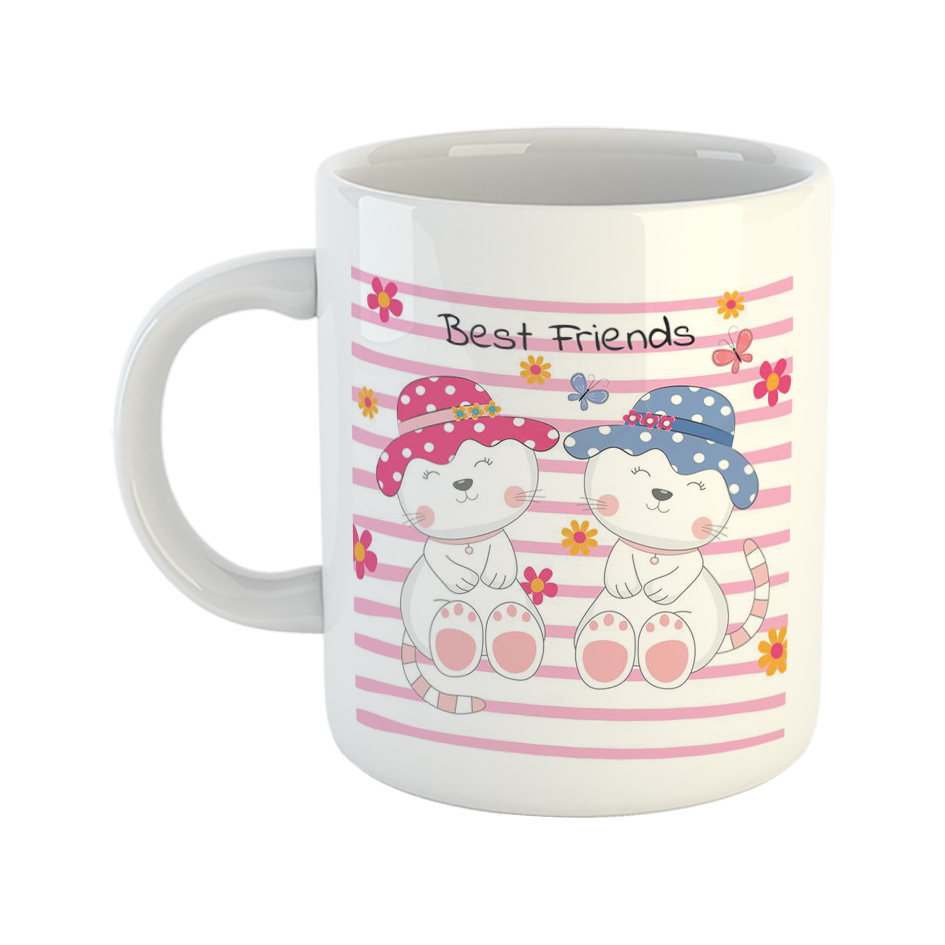 ماگ طرح گربه کیوت مدل بست فرند 