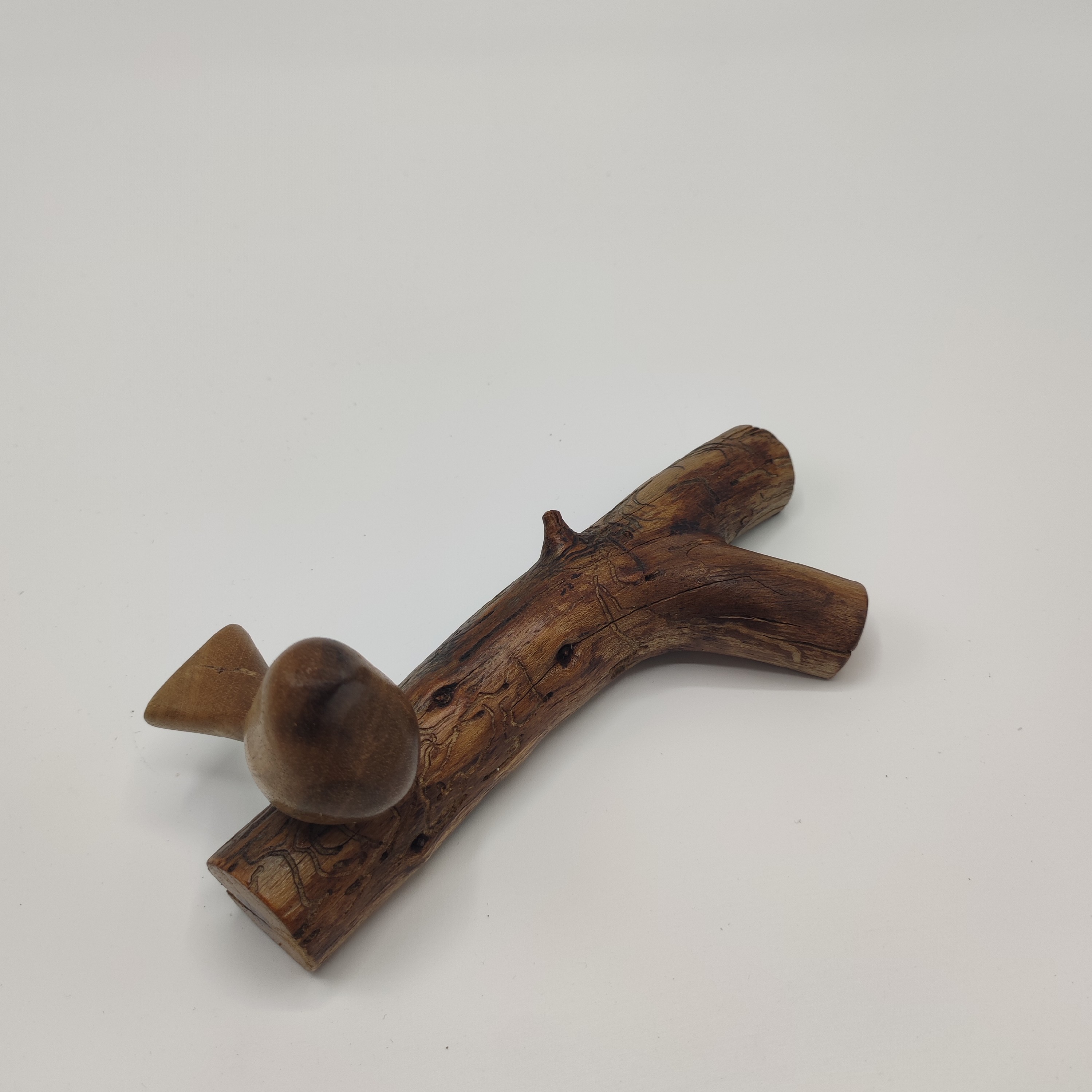 دکوری یا جاعودی شاخه و پرنده چوبی. با پوشش روغن گیاهی آلمانی اوزمو. 
یه سوراخی روی شاخه هست برای نگهداری عود.
شاخه های ک